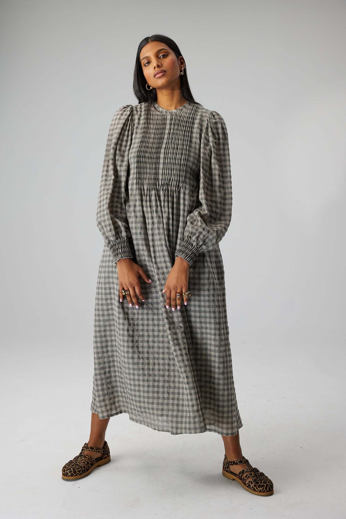 Thelma dress in Highway vichy