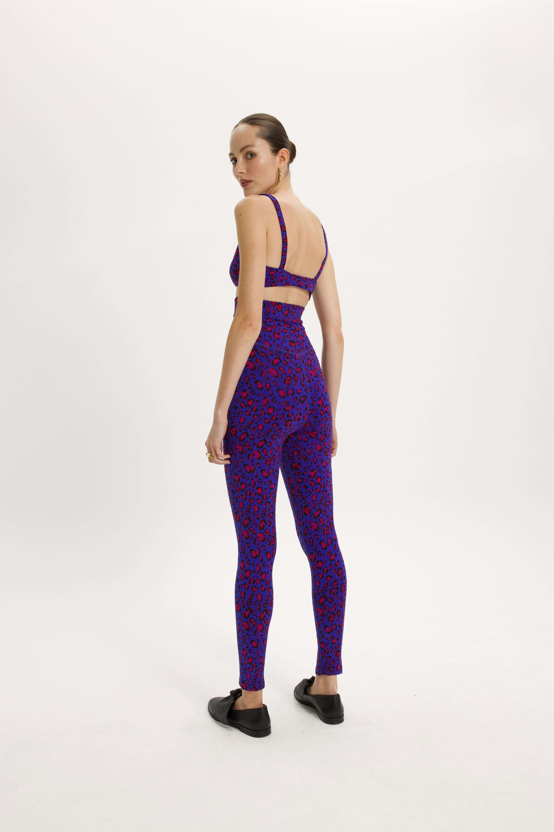 Maggy legging in leopard Arctic jersey