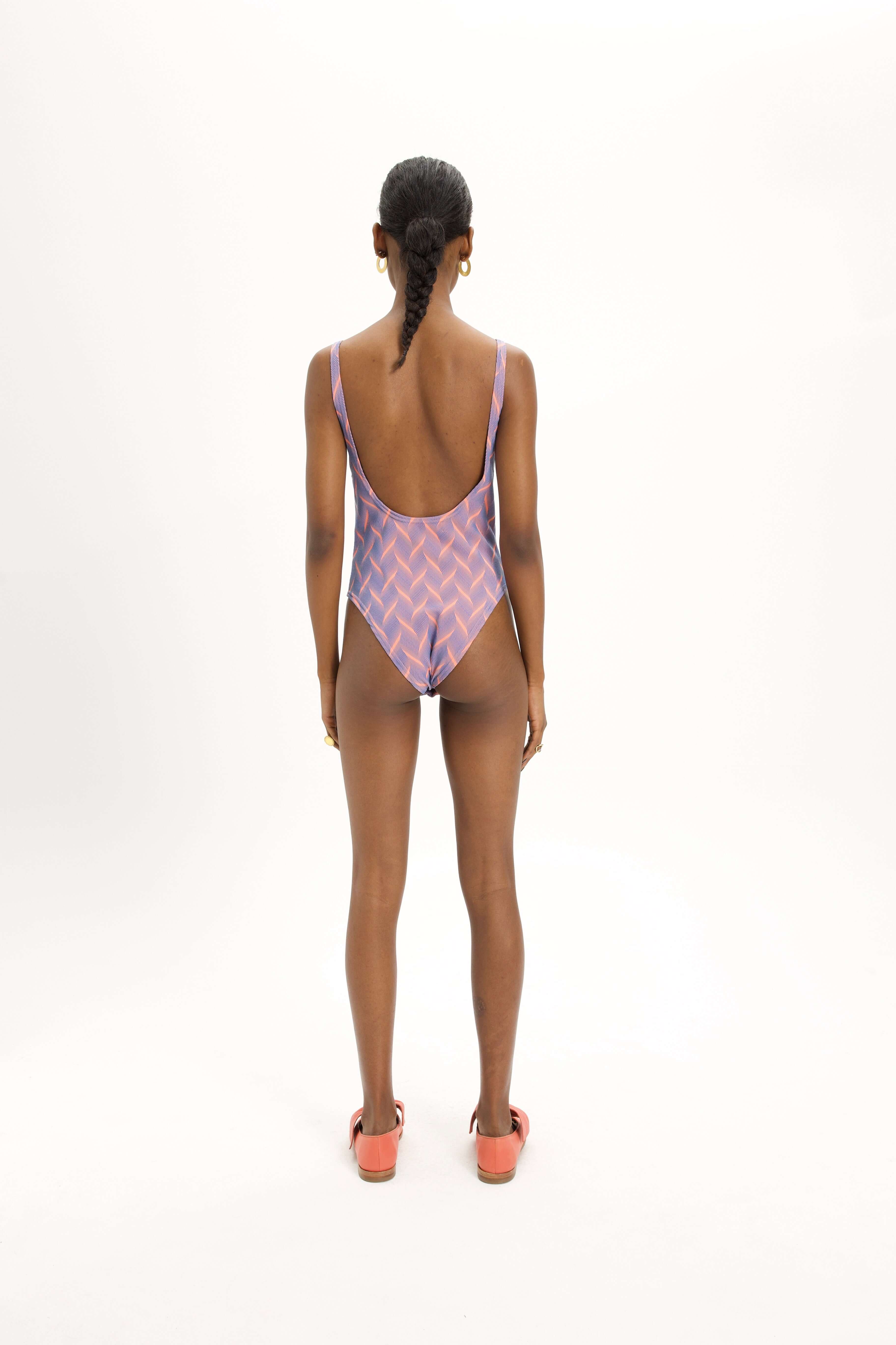 Maillot de bain Otis en maille fine Quartz