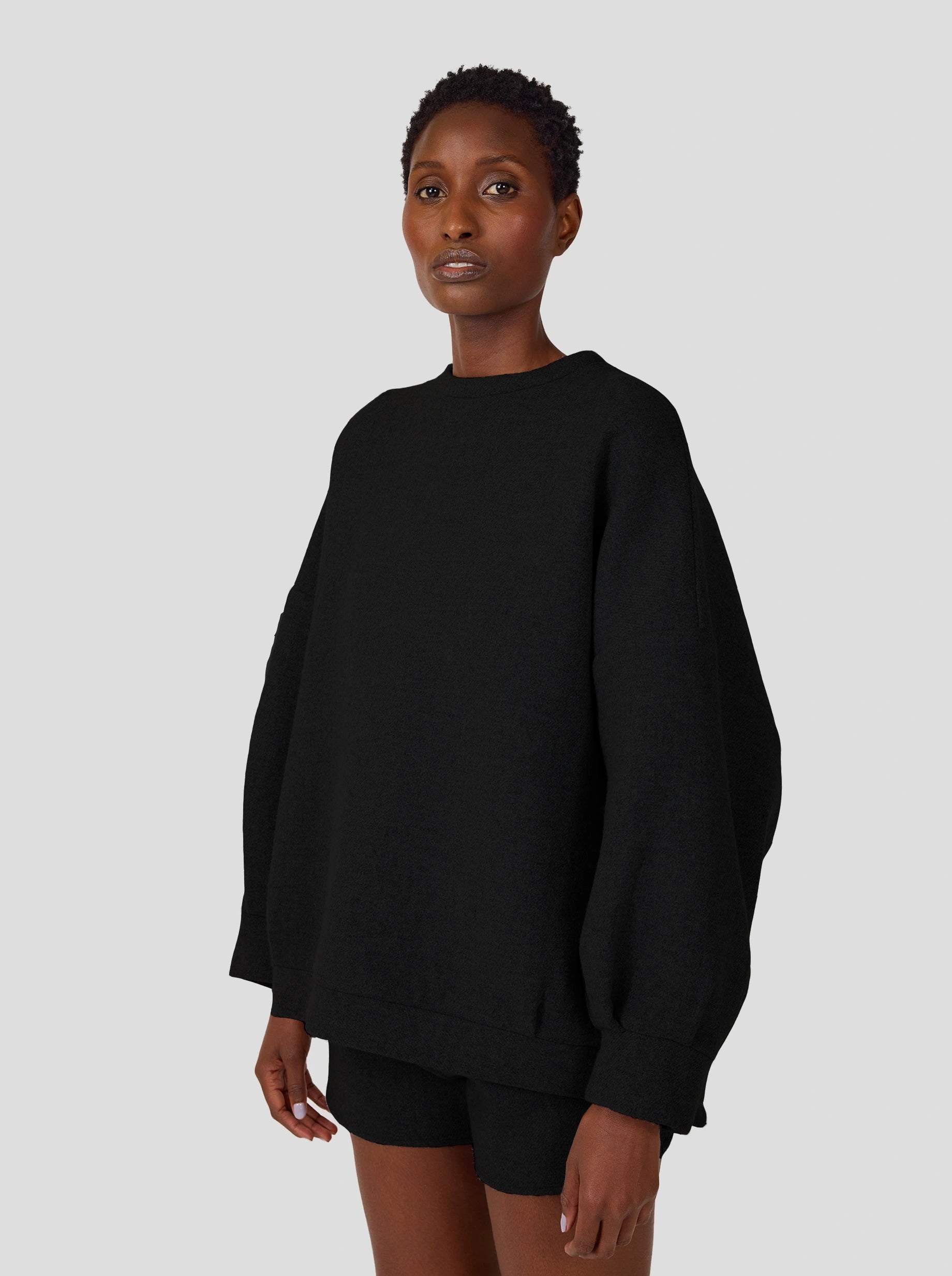 Jumper Harlem en Laine et Cachemire Noir