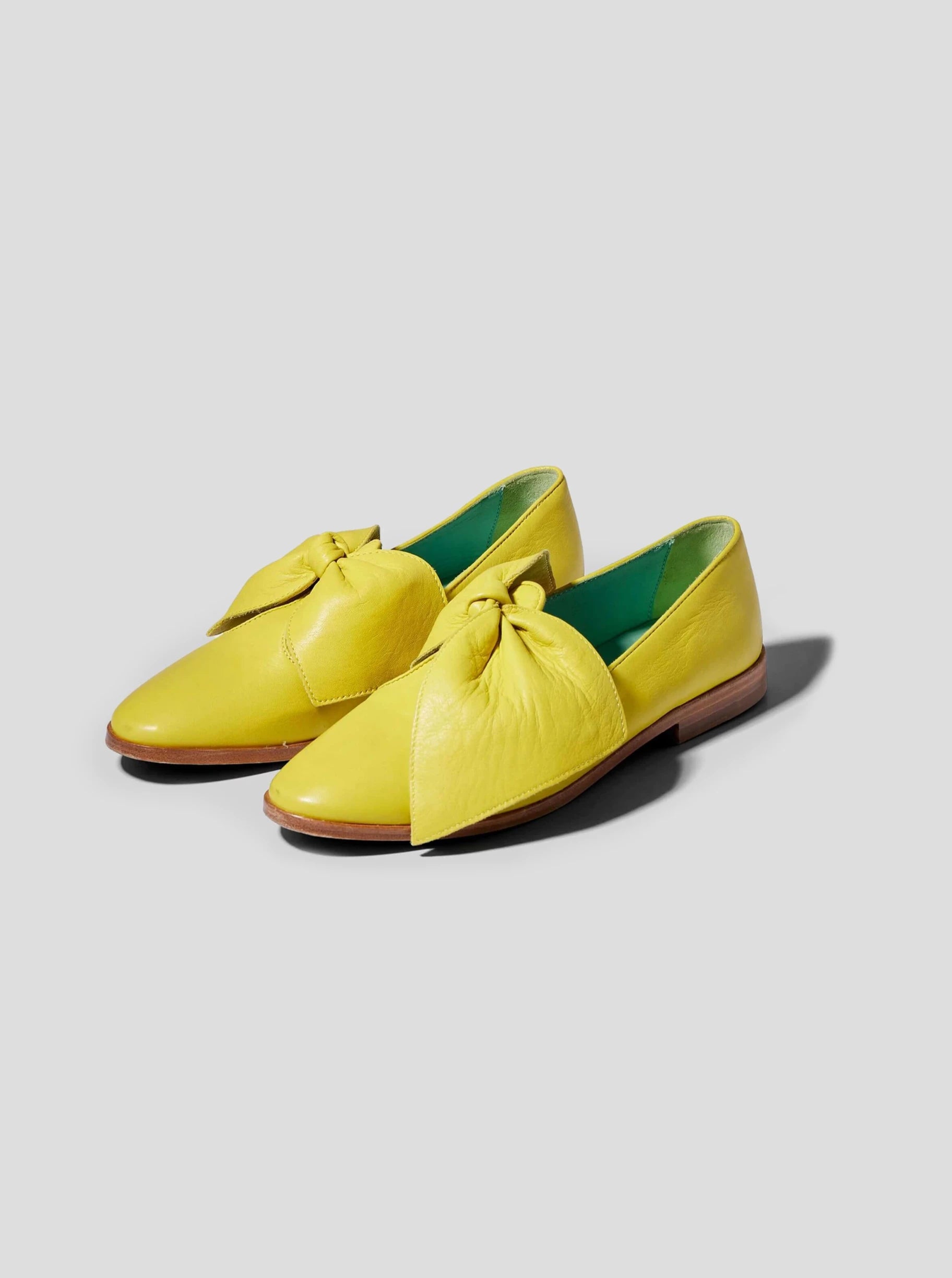 Ballerines BB en cuir jaune