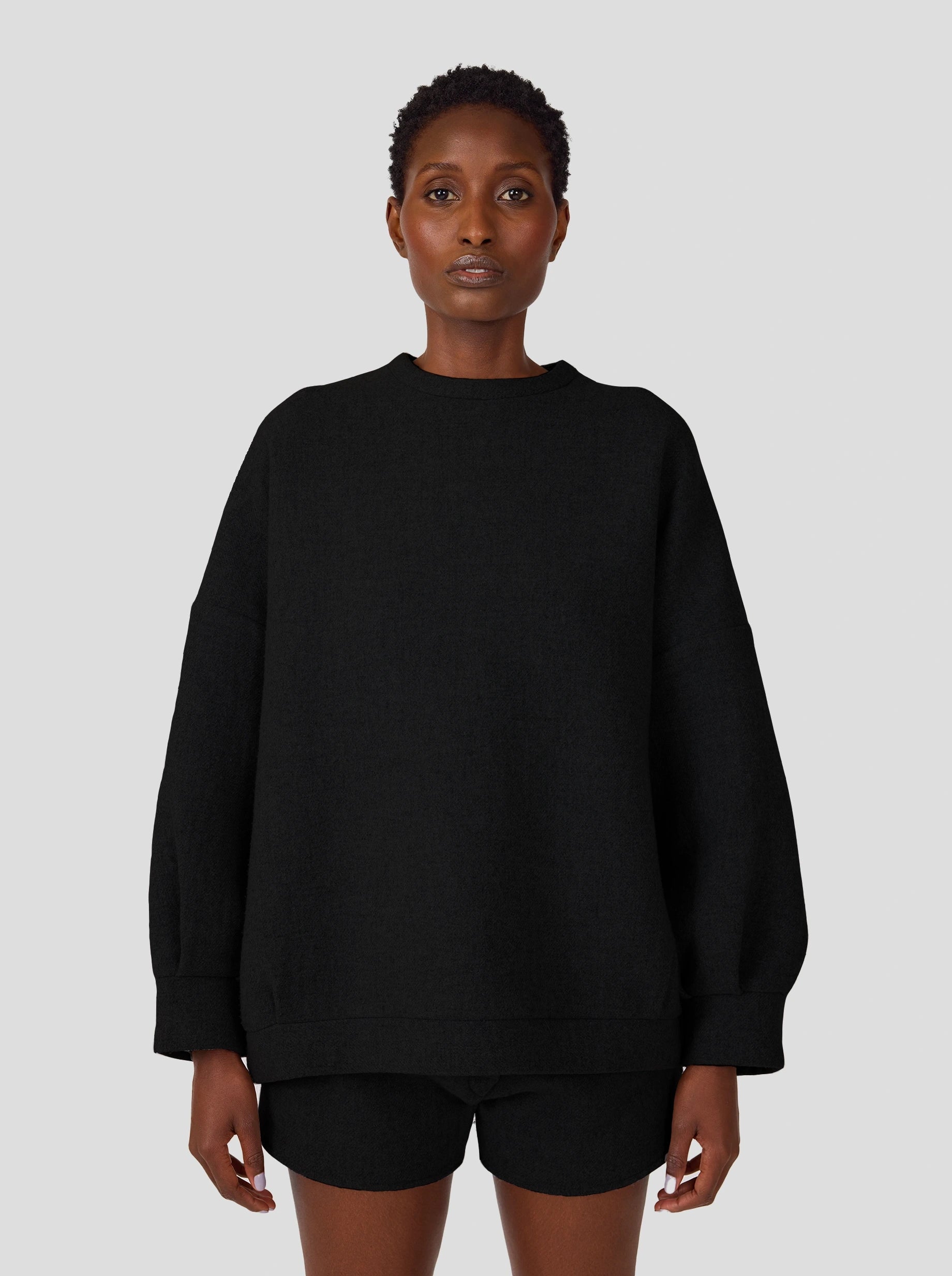 Jumper Harlem en Laine et Cachemire Noir