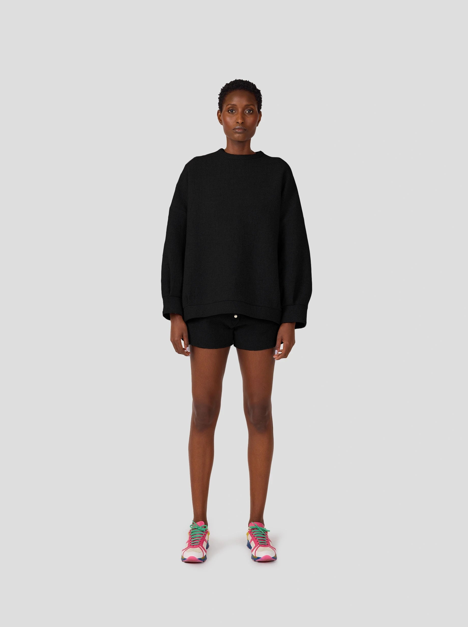 Jumper Harlem en Laine et Cachemire Noir