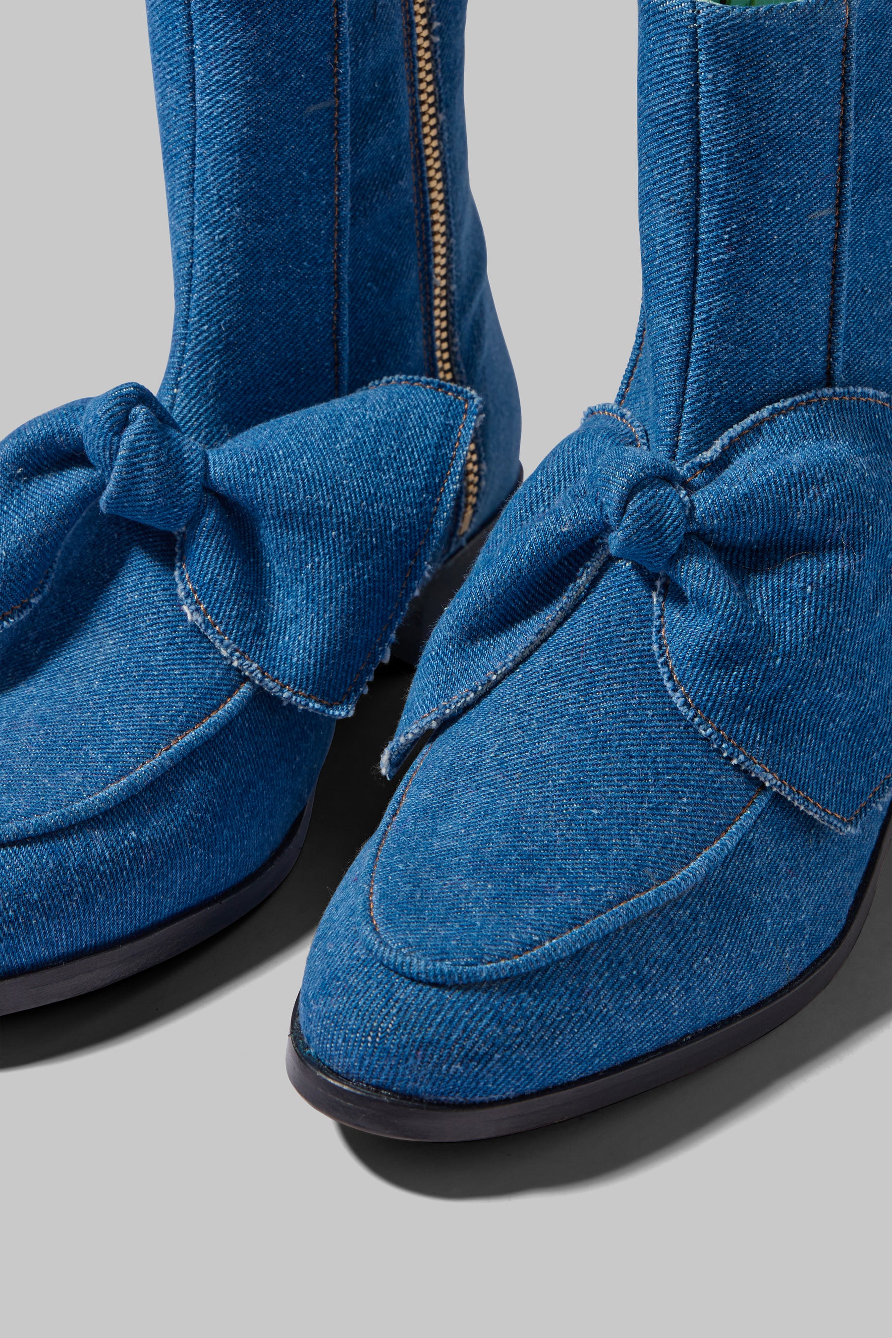 BB bottines en denim bleu