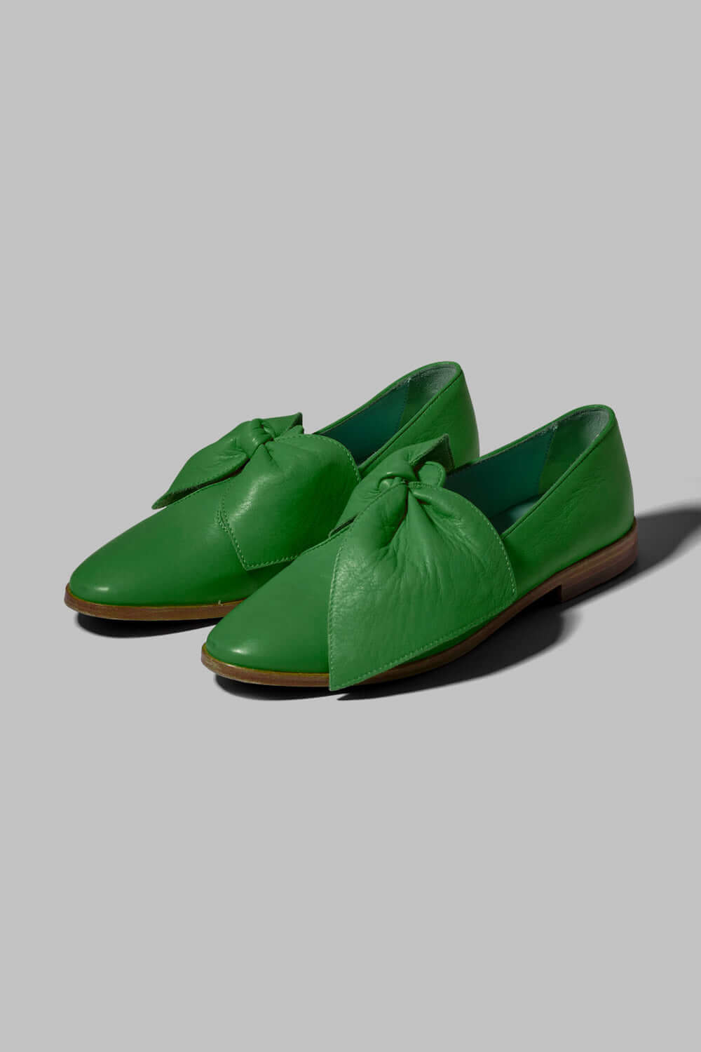 Ballerine BB en cuir vert