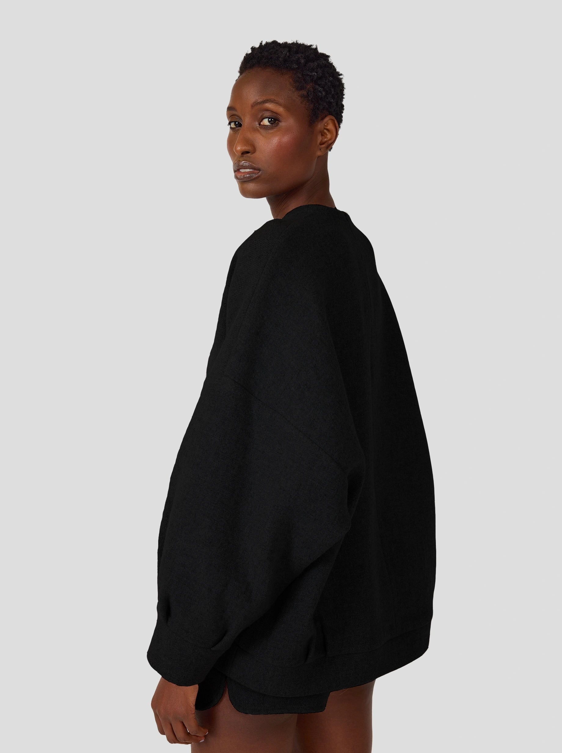 Jumper Harlem en Laine et Cachemire Noir