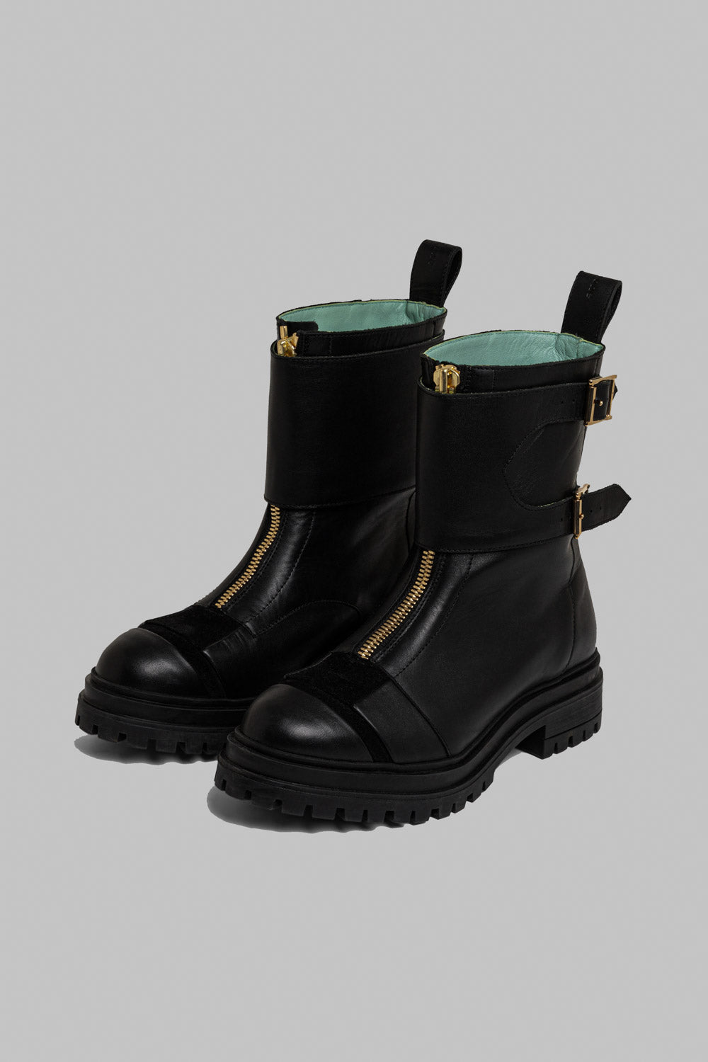 Woodstock rangers boots in black leather
