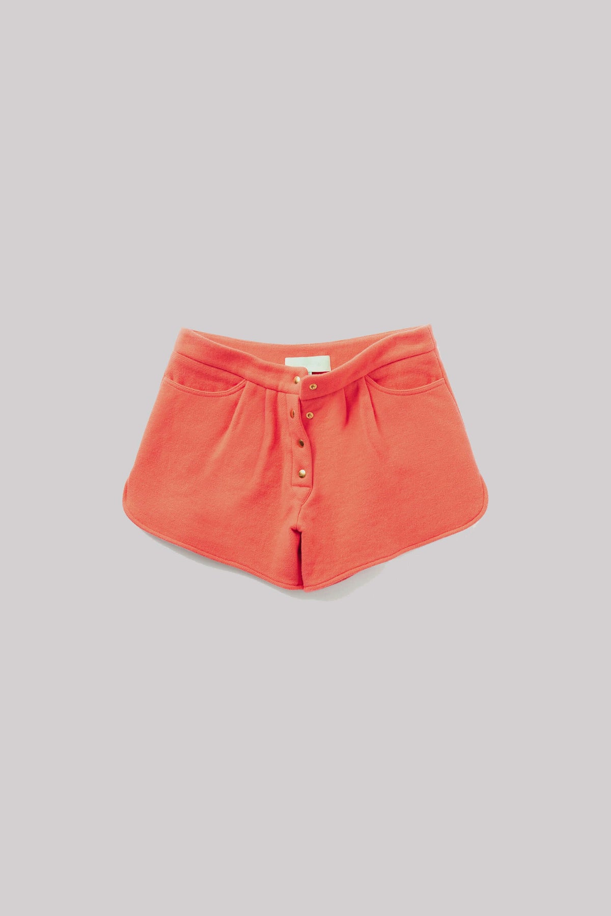Spencer short in Reef orange woolen fabric and cashmere
