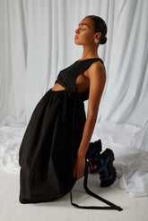 Tatiana dress in black cotton
