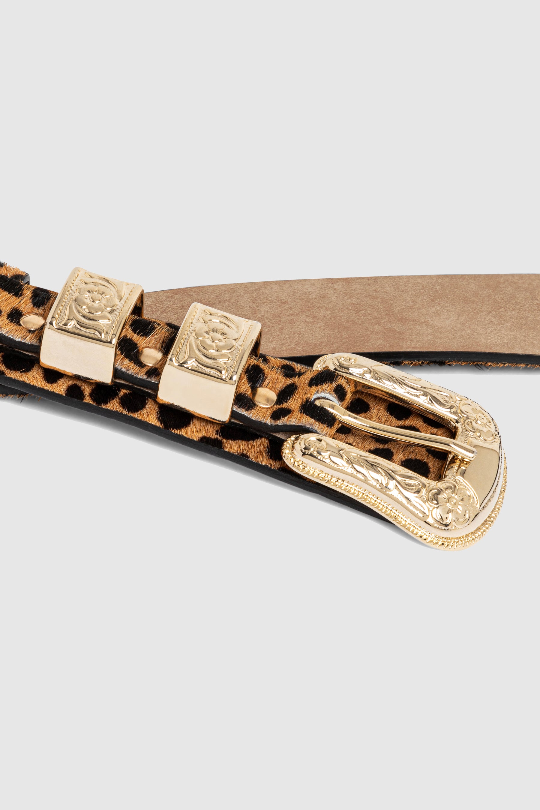 Texan belt in Cheetah printed leather