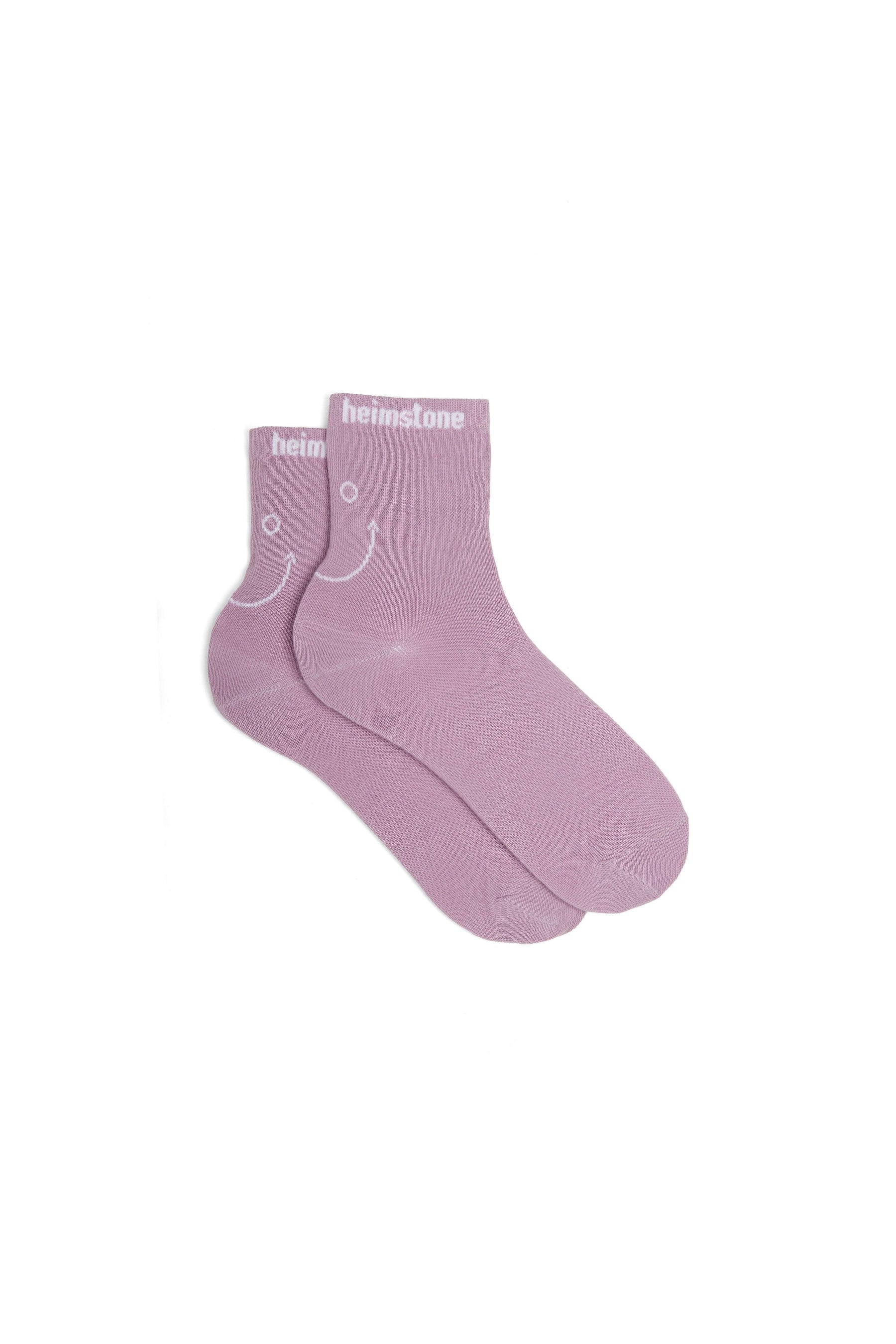 Ankle socks in lilac Smiley | Heimstone