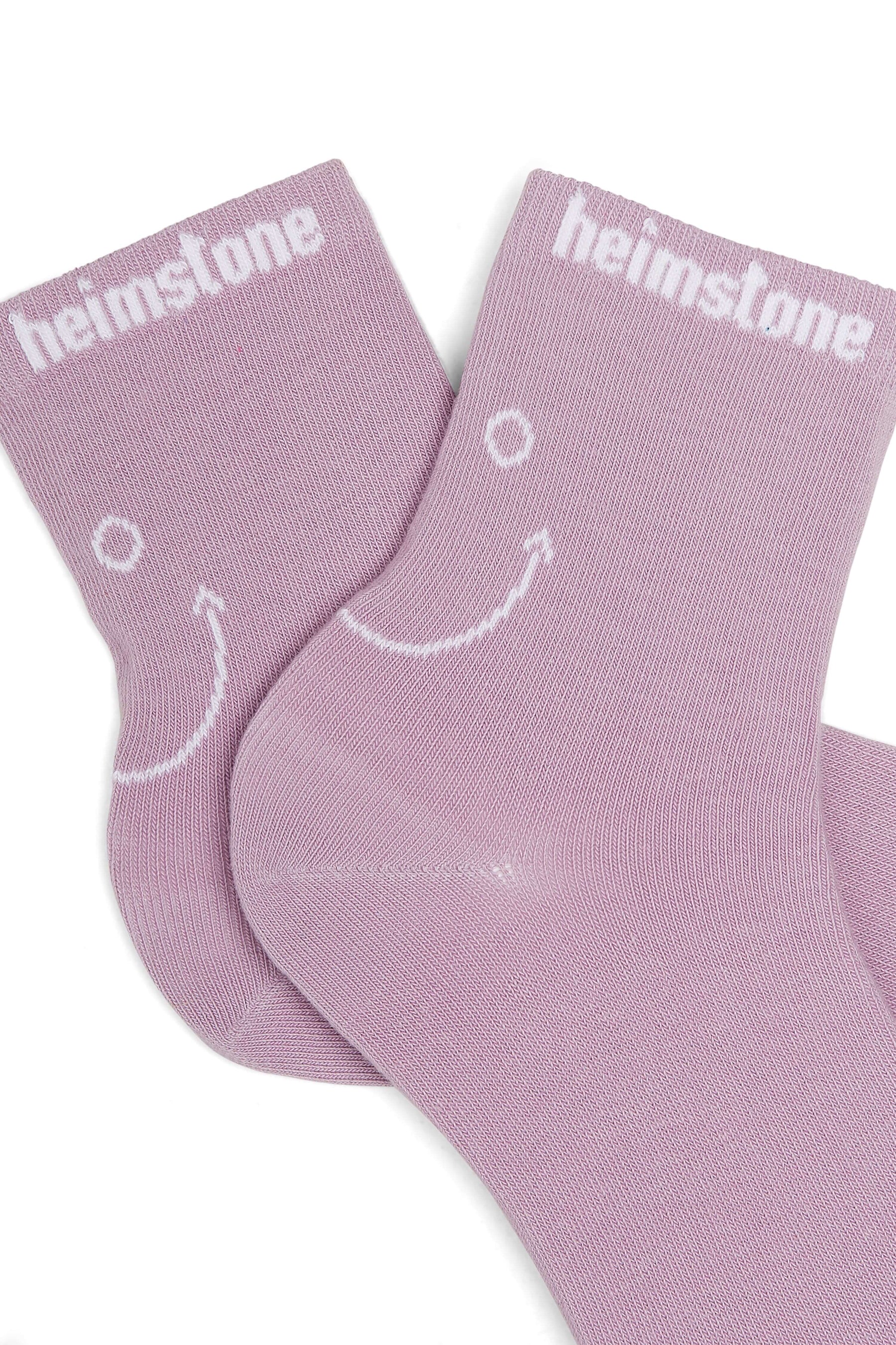 Ankle socks in lilac Smiley | Heimstone