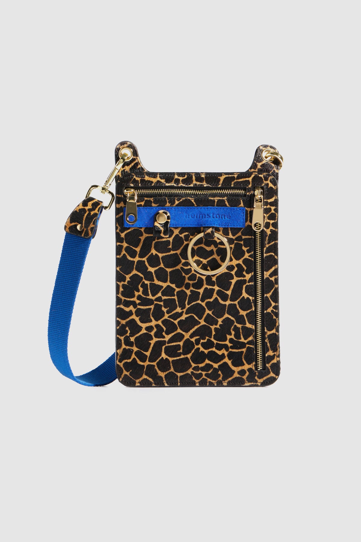 Stanley satchel in Giraffe printed leather