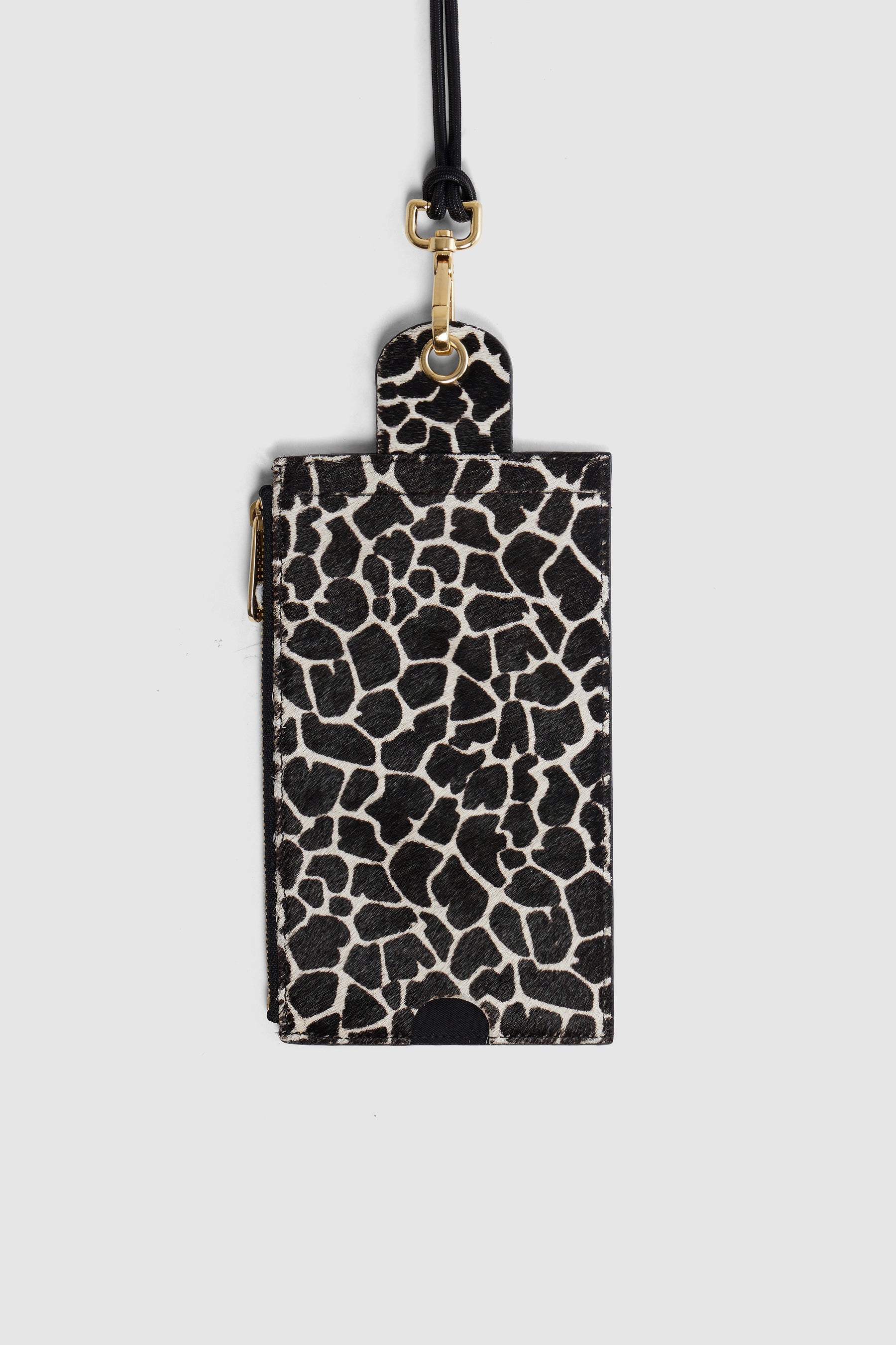 Les Minis - Large portefeuille à cordons en imprimé girafe blanc