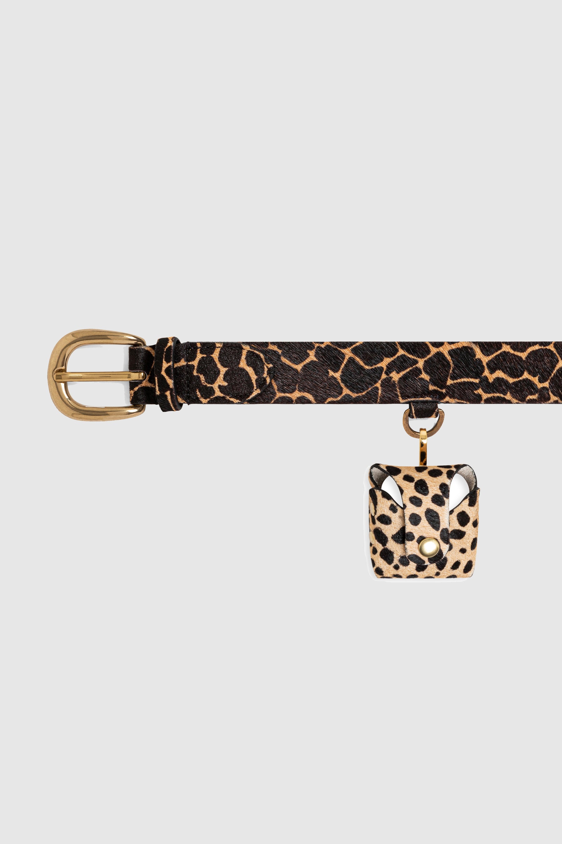 Belt in Giraffe printed leather