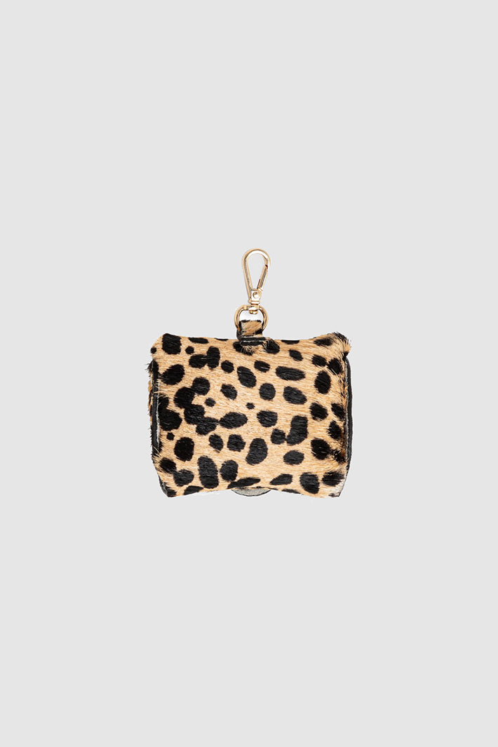 The Minis - Pro Airpods case in Cheetah printed leather