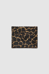 The Minis - Porte-carte en cuir imprimé girafe
