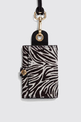 The Minis - 6 Key Holder in Zebra printed leather
